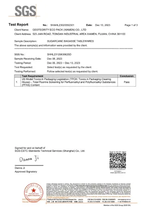 PFAS Free Test Report